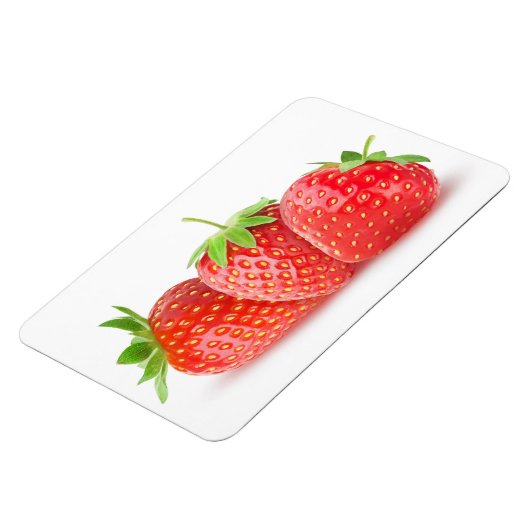 Drei Erdbeeren Magnet (Linke Seite)