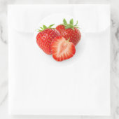 Drei Erdbeeren Runder Aufkleber (Tasche)