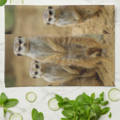 drei Erdmaennchen (Suricata suricatta) Handtuch (Gefaltet)