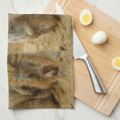 drei Erdmaennchen (Suricata suricatta) Handtuch (Viertel Falte)