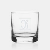 Drei erste Monogramm für moderne Männer Whiskyglas (Rückseite)