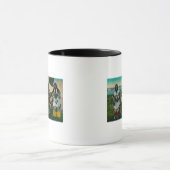 Drei Eskimo Schönheiten und Schlitten-Rentierzucht Tasse (Zentrum)