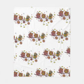 Drei Eule auf Zweig Fleecedecke (Vorderseite)