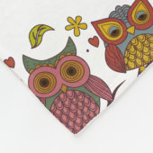 Drei Eule auf Zweig Fleecedecke (Ecke)