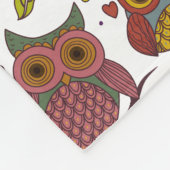 Drei Eule auf Zweig Fleecedecke (Ecke)