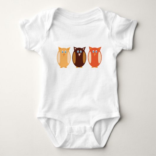 Drei Eulen Baby Strampler (Vorderseite)