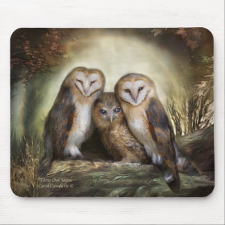 Drei Eulen-Mond Mousepad