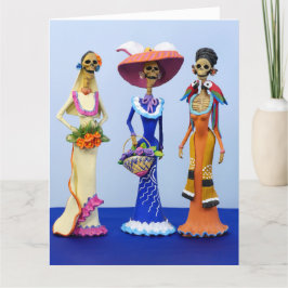 Drei Extravagante Catrinas Dankeschön-Karte Dankeskarte