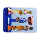 Drei Extravagante Catrinas Magnet (Horizontal)