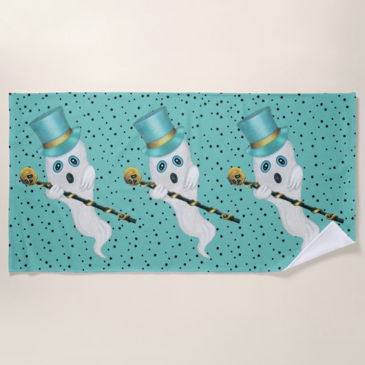 Drei Extravagante Geister in Tops Hat Canes Black  Strandtuch (Vorderseite)