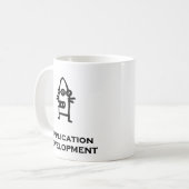 Drei Eye-Bot-Anwendungsentwicklung Kaffeetasse (Vorderseite Links)