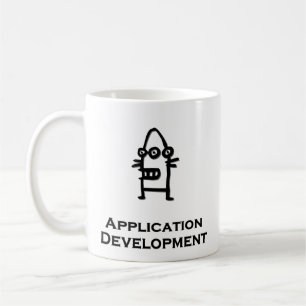 Drei Eye-Bot-Anwendungsentwicklung Kaffeetasse