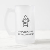 Drei Eye-Bot-Anwendungsentwicklung Mattglas Bierglas (Links)