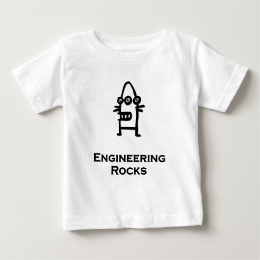 Drei Eye Bot Engineering Rocks Baby T-shirt (Vorderseite)