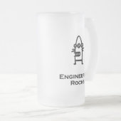 Drei Eye Bot Engineering Rocks Mattglas Bierglas (VorderseiteRechts)