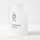 Drei Eye Bot Engineering Rocks Mattglas Bierglas (Vorderseite Links)