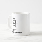 Drei Eye-Bot-Lease-Technik-Support Kaffeetasse (Vorderseite Links)