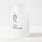 Drei Eye-Bot-Lease-Technik-Support Mattglas Bierglas (Vorderseite Links)