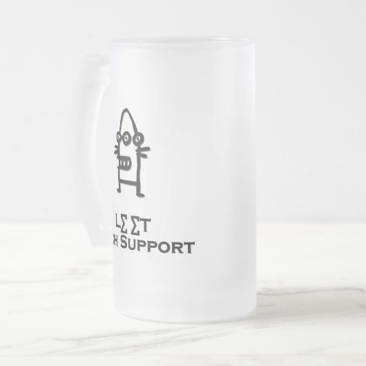 Drei Eye-Bot-Lease-Technik-Support Mattglas Bierglas (Vorderseite Links)