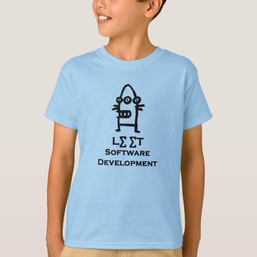 Drei Eye Bot Leet Software Development schwarz T-Shirt (Vorderseite)