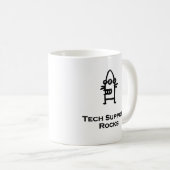 Drei Eye Bot Tech Support Rocks Kaffeetasse (VorderseiteRechts)