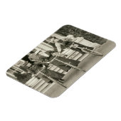 Drei Fahrradfrauen, Anfang der 1900er Jahre (b/w F Magnet (Linke Seite)