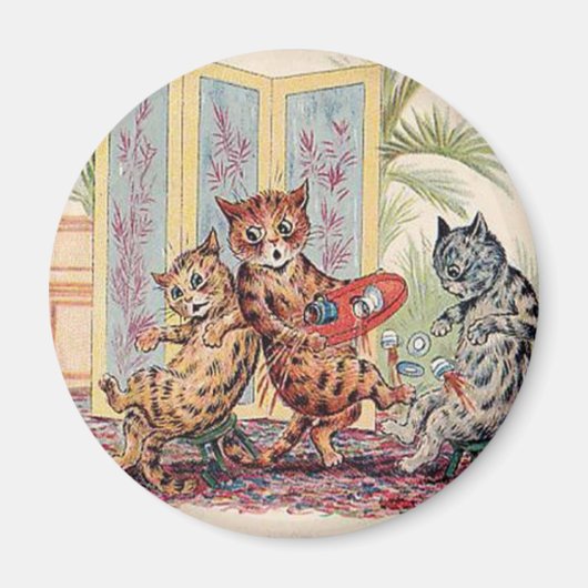 Drei fallende Katzen von Louis Wain Magnet (Vorne)
