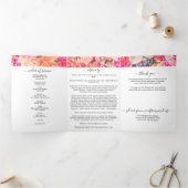 Drei-Falten-Programm zur Gedenkfeier mit mehreren  Dreifach-gefaltete Programmkarte (Innenseite)