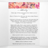 Drei-Falten-Programm zur Gedenkfeier mit mehreren Dreifach-gefaltete Programmkarte (Innenseite Mitte)