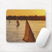 Drei Falukas mit Sehern am Nil River Mousepad (Mit Mouse)
