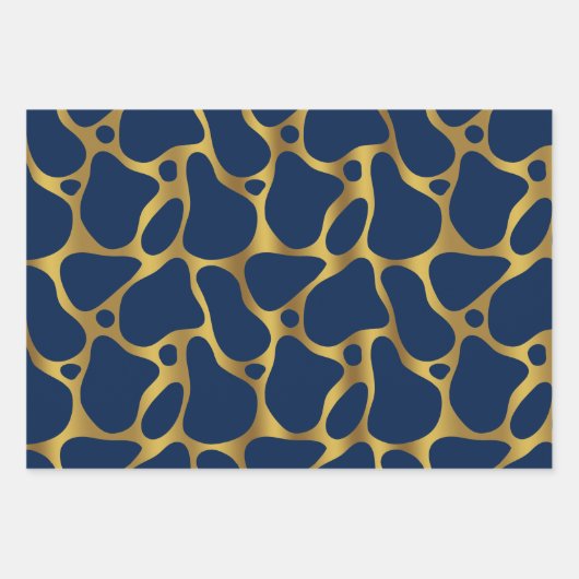 Drei Farben abstraktes Giraffmuster 2 Geschenkpapier Set (Vorderseite 3)