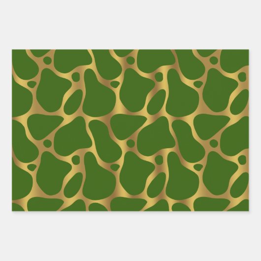 Drei Farben abstraktes Giraffmuster 2 Geschenkpapier Set (Vorderseite 2)