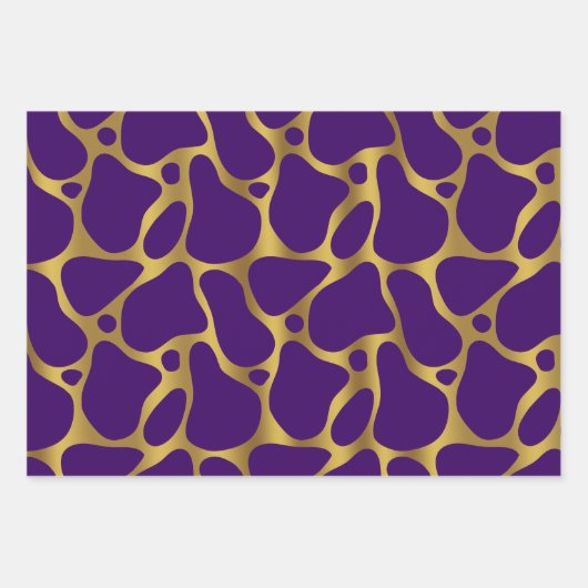 Drei Farben abstraktes Giraffmuster 2 Geschenkpapier Set (Vorderseite)