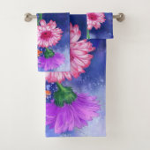 Drei-Farben-Gerberas-Badetücher-Set Badhandtuch Set (Insitu)
