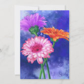 Drei-Farben-Gerberas-Jubiläumskarte (Rückseite)