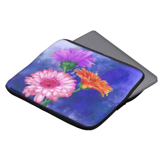 Drei Farben Gerberas Laptop-Sieb Laptopschutzhülle (Vorne Oben)