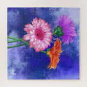 Drei Farben Gerberas Puzzle - Schöne (Horizontal)