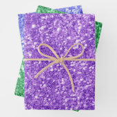 Drei Farben Imitate Glitzer Textur Geschenkpapier Set (Beispiel)
