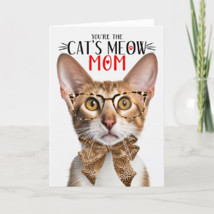 Drei-Farben-Orientalkatze für die Mama am Mutterta Feiertagskarte