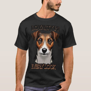 Drei-Farben-Terrier Detaillierte Portraitkunst T-Shirt