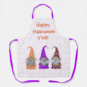 Drei farbenfrohe Halloween-Gnome Schürze (Vorderseite)