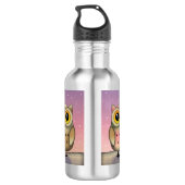 Drei farbenfrohe Wölfe Edelstahlflasche (Rückseite)