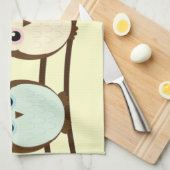 Drei farbenfrohe Wölfe Geschirrtuch (Viertel Falte)