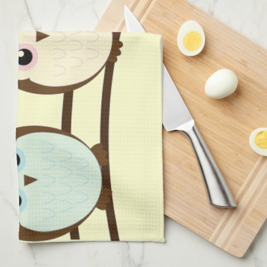 Drei farbenfrohe Wölfe Geschirrtuch (Viertel Falte)