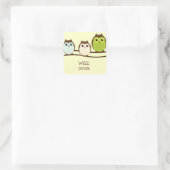 Drei farbenfrohe Wölfe Quadratischer Aufkleber (Tasche)