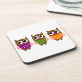 Drei farbenfrohe Wölfe Untersetzer (Linke Seite)