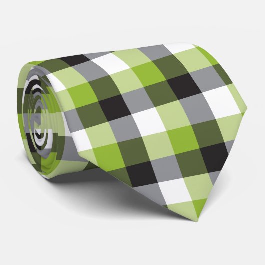 Drei Farbgingham Krawatte (Gerollt)