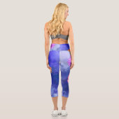 Drei farbige Gerberas Capri Leggings (Rückseite)