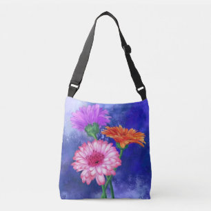 Drei farbige Gerberas Crossbody Bag Tragetaschen Mit Langen Trägern