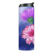 Drei farbige Gerberas-Thermal-Tumbler-Malerei Thermosbecher (Nach links gedreht)